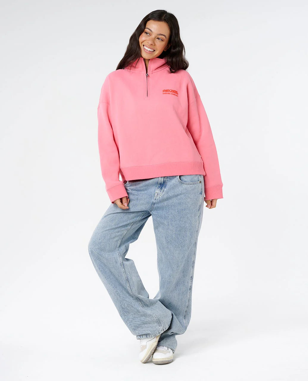 Rip Curl Women's Surf Puff 1/4 Zip - Pink 0020 - Sun Diego Boardshop