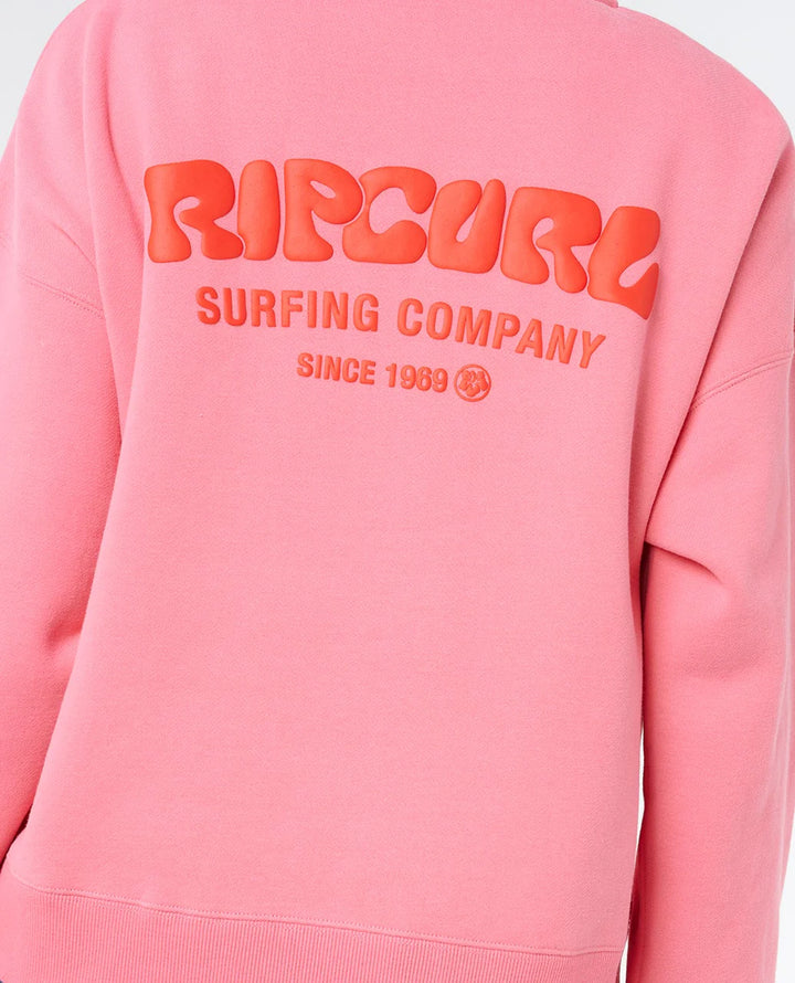 Rip Curl Women's Surf Puff 1/4 Zip - Pink 0020 - Sun Diego Boardshop