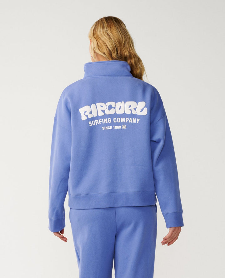 Rip Curl Surf Puff 1/4 Zip - Azure Blue 3712