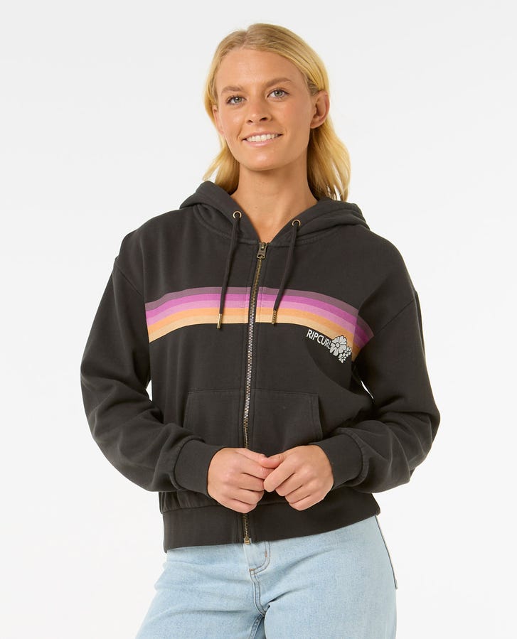 Rip Curl Surfarama Zip Through - WASHED BLACK - Sun Diego Boardshop