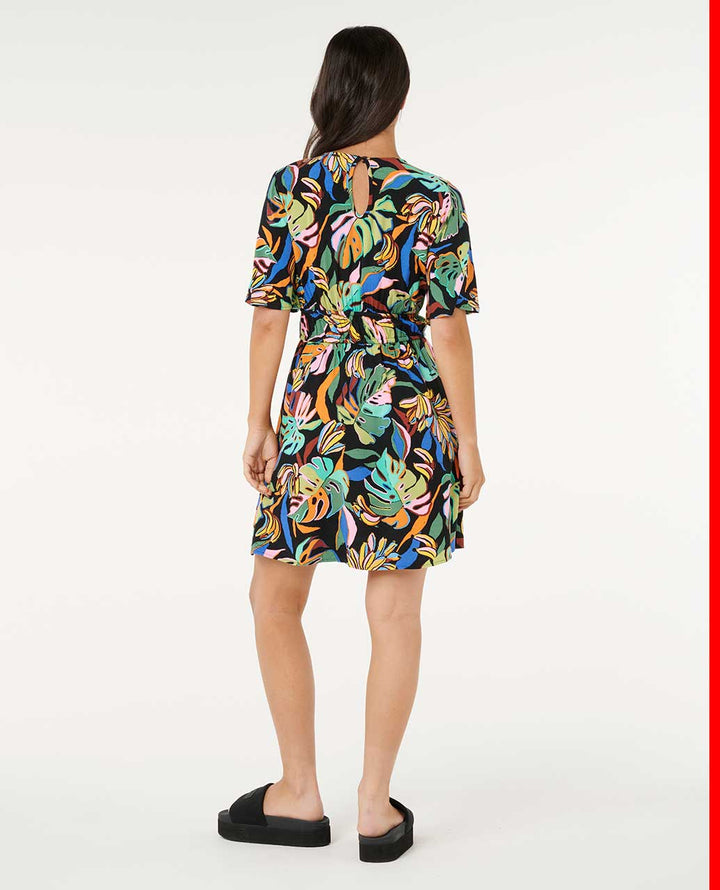 Rip Curl Sunset Luau Short Sleeve Mini Dress - Multico 3282