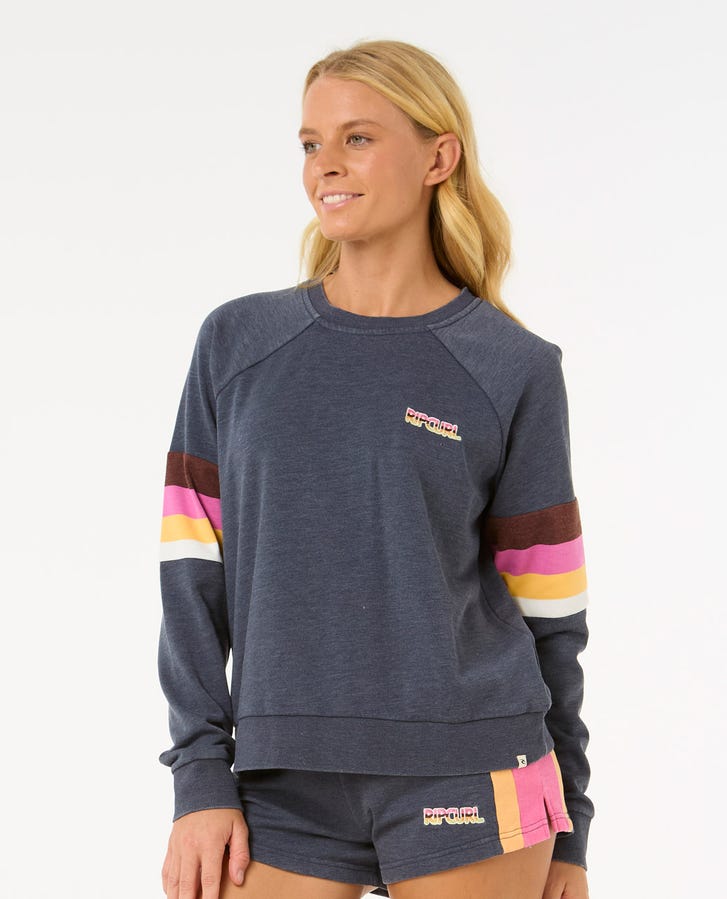 Rip Curl Las Dalias Raglan Crew - NAVY - Sun Diego Boardshop