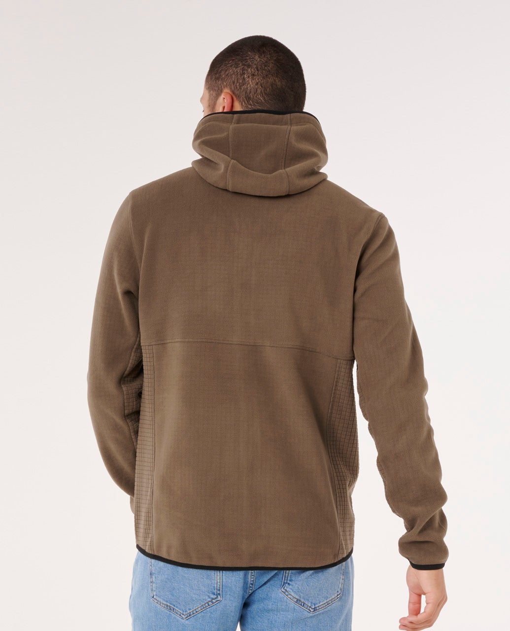 Rip Curl Departed Polar Fleece Zip Through Jacket - Rock