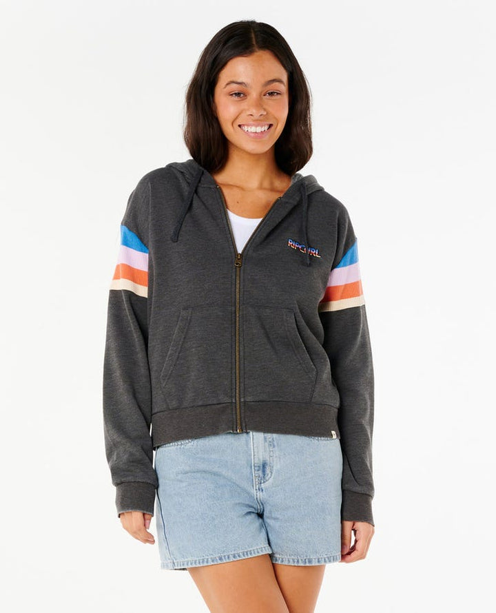 Rip Curl Surf Revival Zip Through - Washed Black - Sun Diego Boardshop
