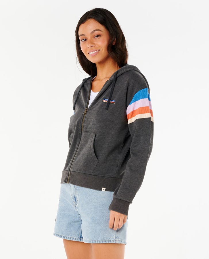 Rip Curl Surf Revival Zip Through - Washed Black - Sun Diego Boardshop