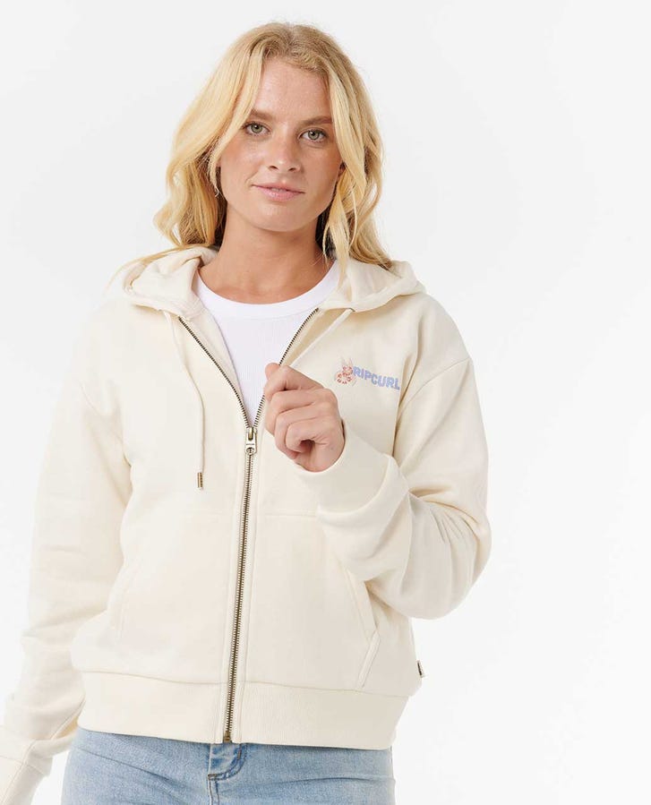 Rip Curl Summer Zip Through Hood - Bone 3021 - Sun Diego Boardshop