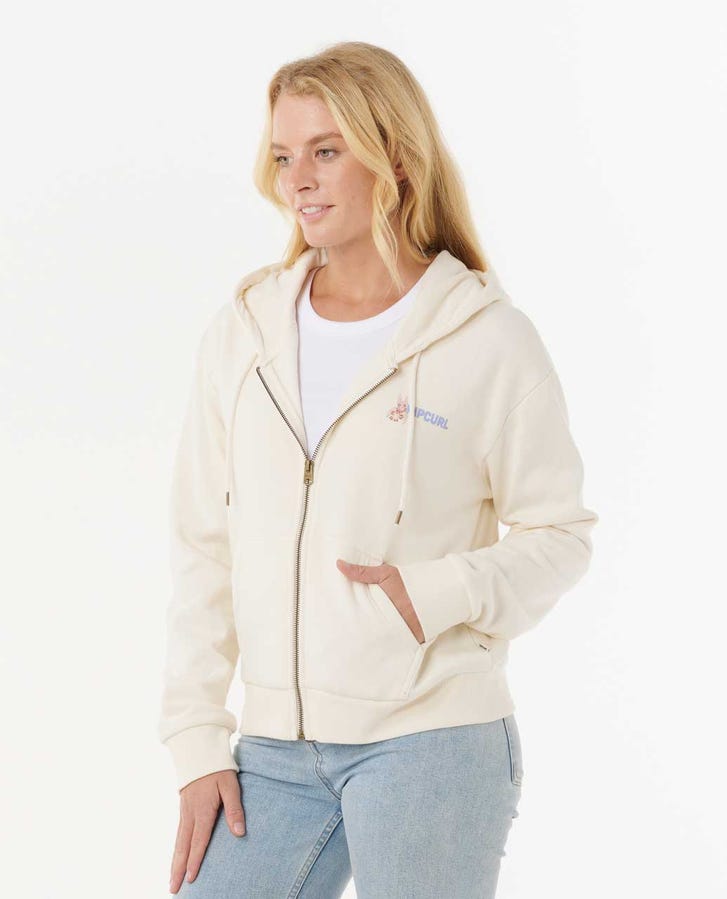 Rip Curl Summer Zip Through Hood - Bone 3021 - Sun Diego Boardshop