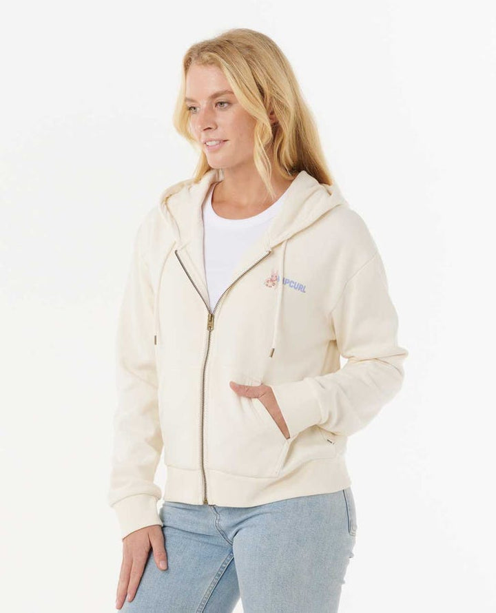 Rip Curl Summer Zip Through Hood - Bone 3021 - Sun Diego Boardshop