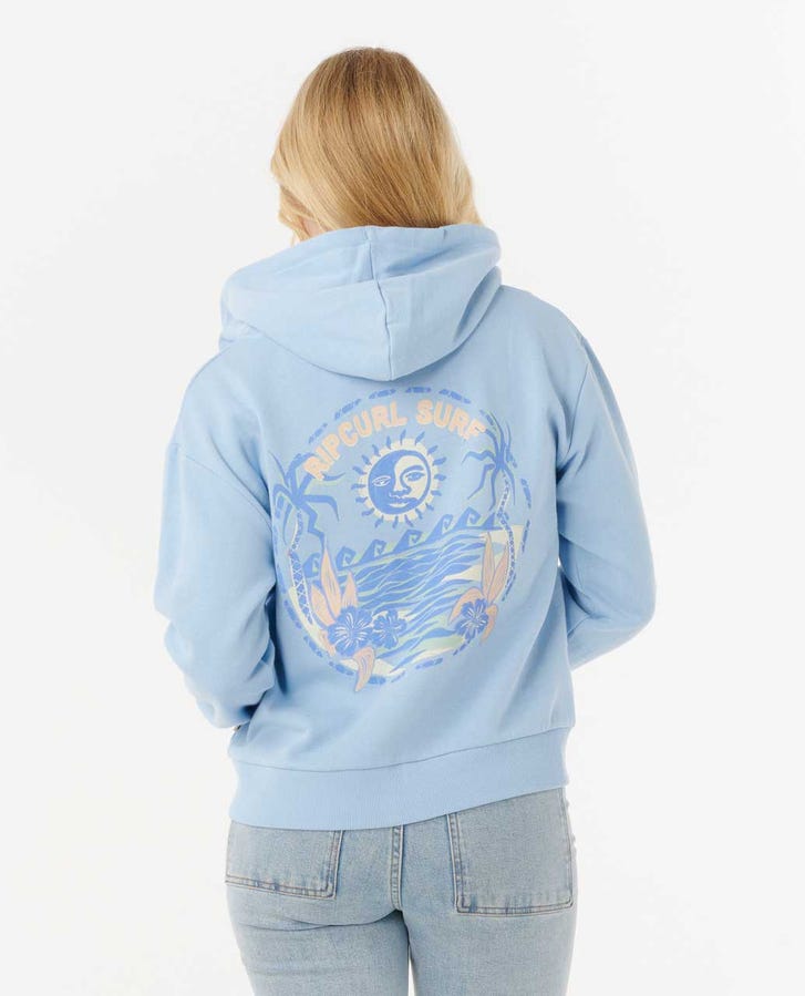 Rip Curl Summer Zip Through Hood - Mid Blue 8962 - Sun Diego Boardshop