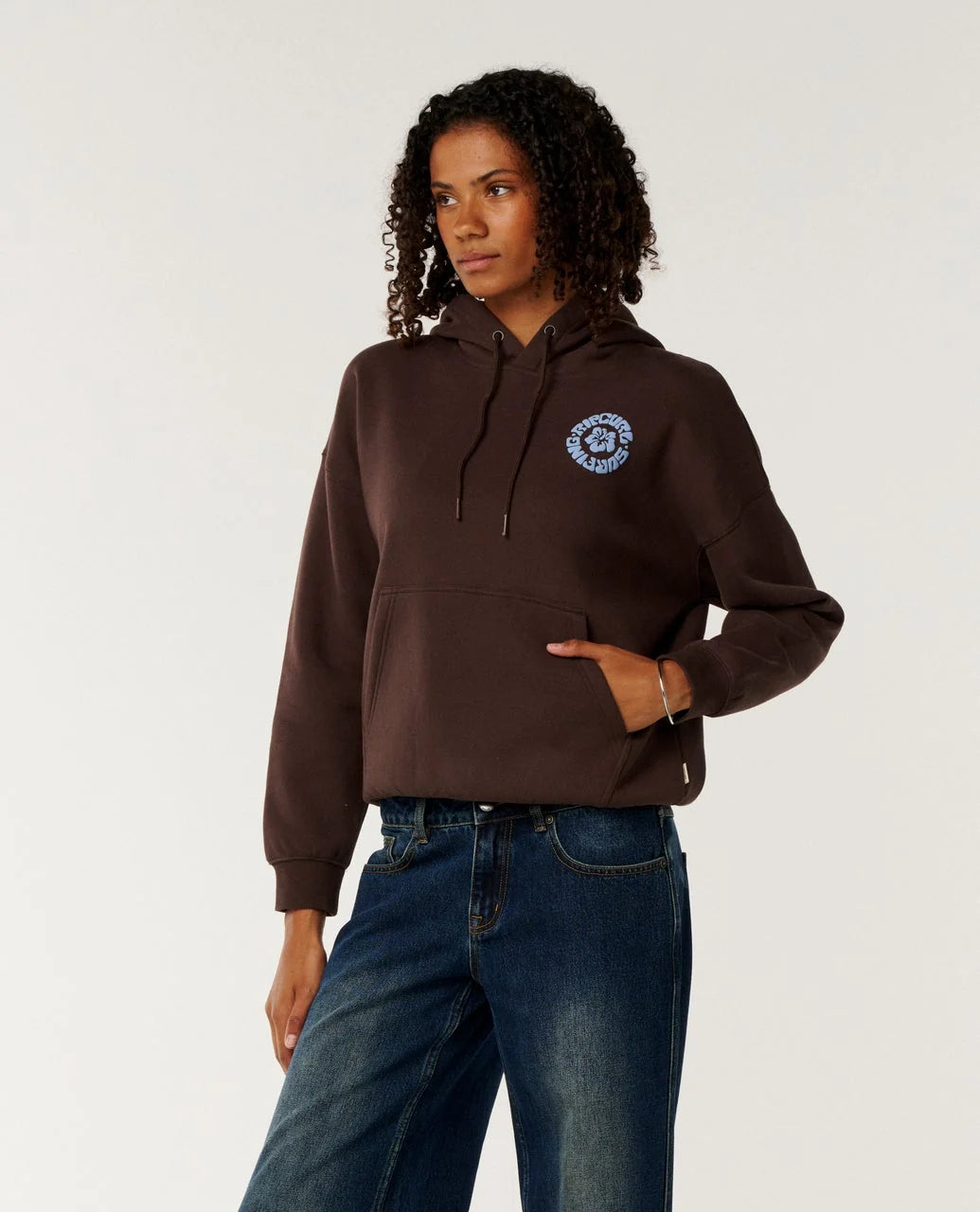 Rip Curl Women's Surf Puff Heritage Hood - Brown - Sun Diego Boardshop