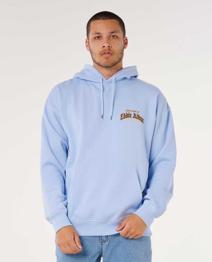 Rip Curl Eddie Would Go Poster Hoodie - Blue Wind