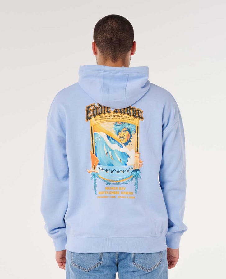 Rip Curl Eddie Would Go Poster Hoodie - Blue Wind - Sun Diego Boardshop