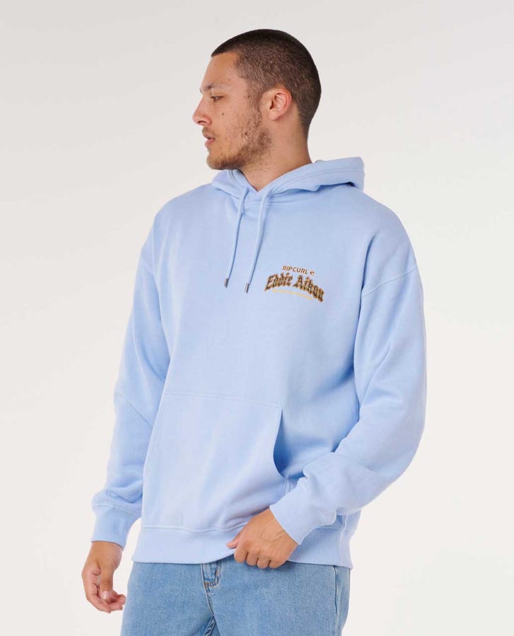 Rip Curl Eddie Would Go Poster Hoodie - Blue Wind