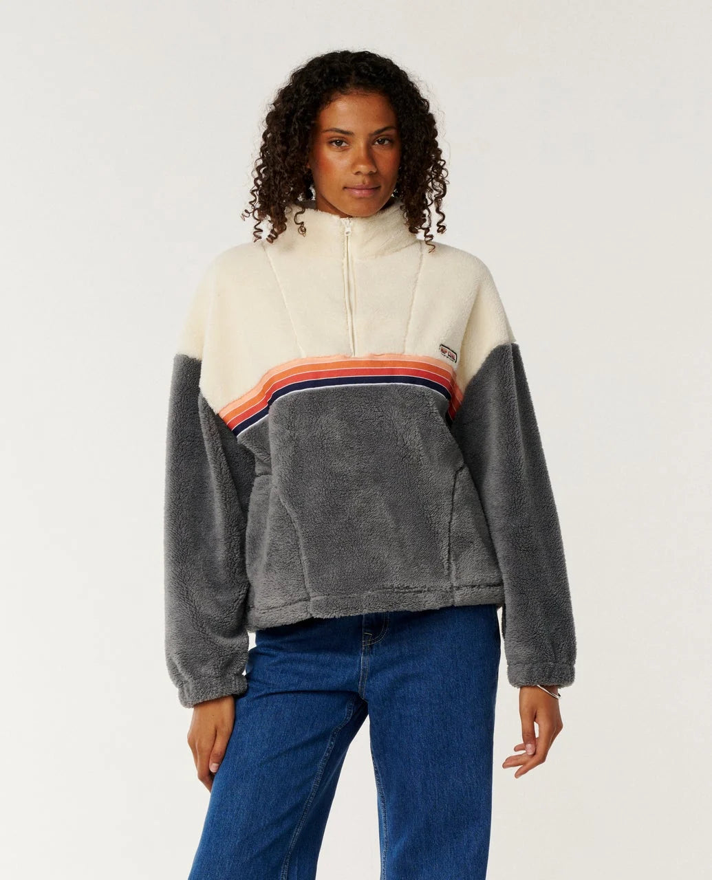 Rip Curl Women's Surf Revival Polar Fleece - Charcoal Grey - Sun Diego Boardshop