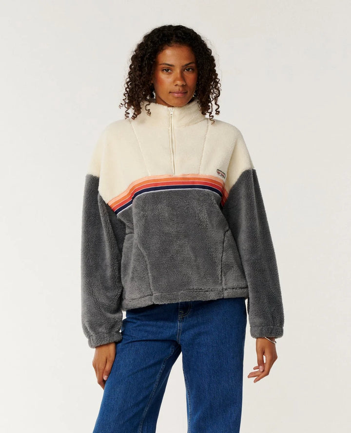 Rip Curl Women's Surf Revival Polar Fleece - Charcoal Grey - Sun Diego Boardshop