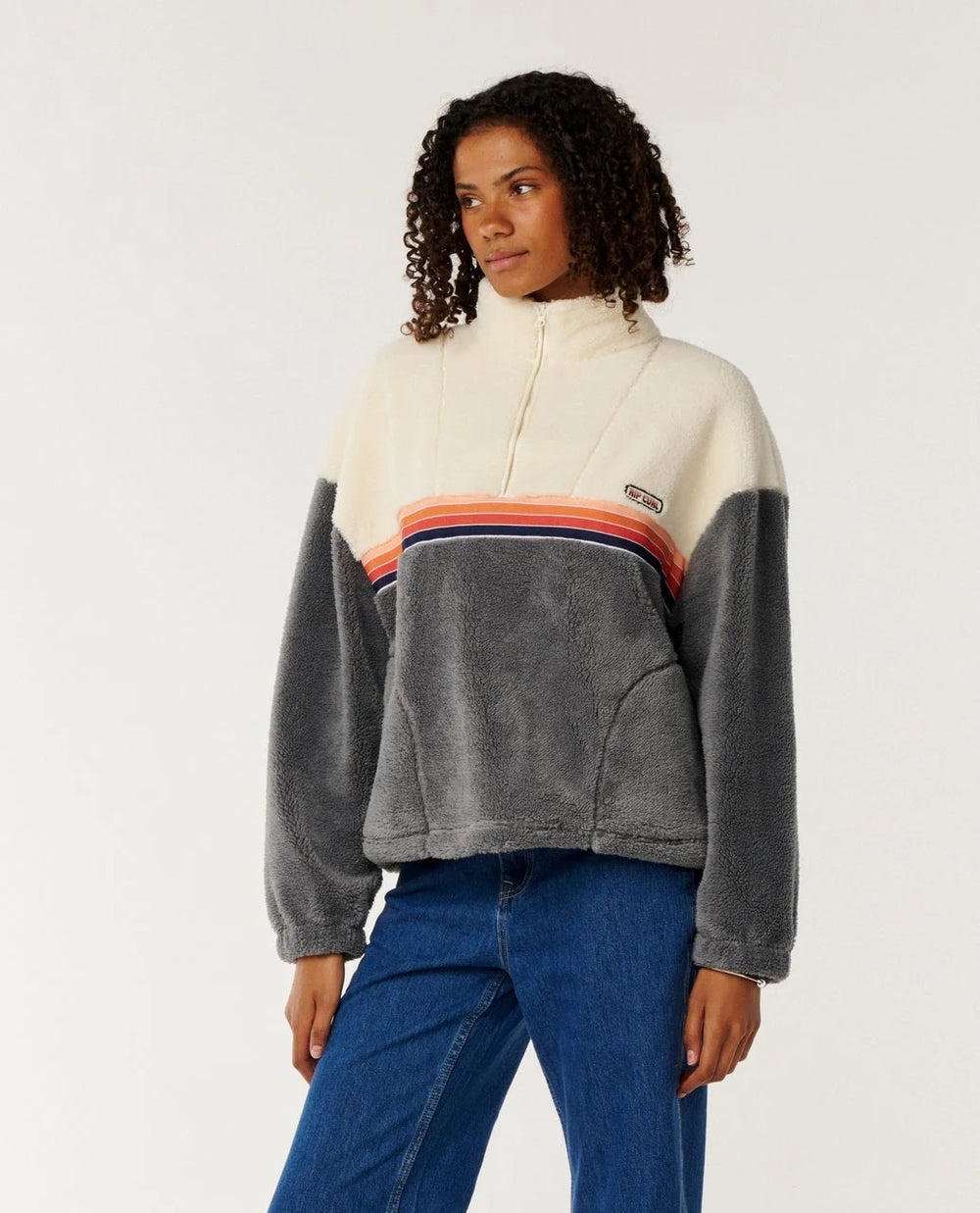 Rip Curl Women's Surf Revival Polar Fleece - Charcoal Grey - Sun Diego Boardshop