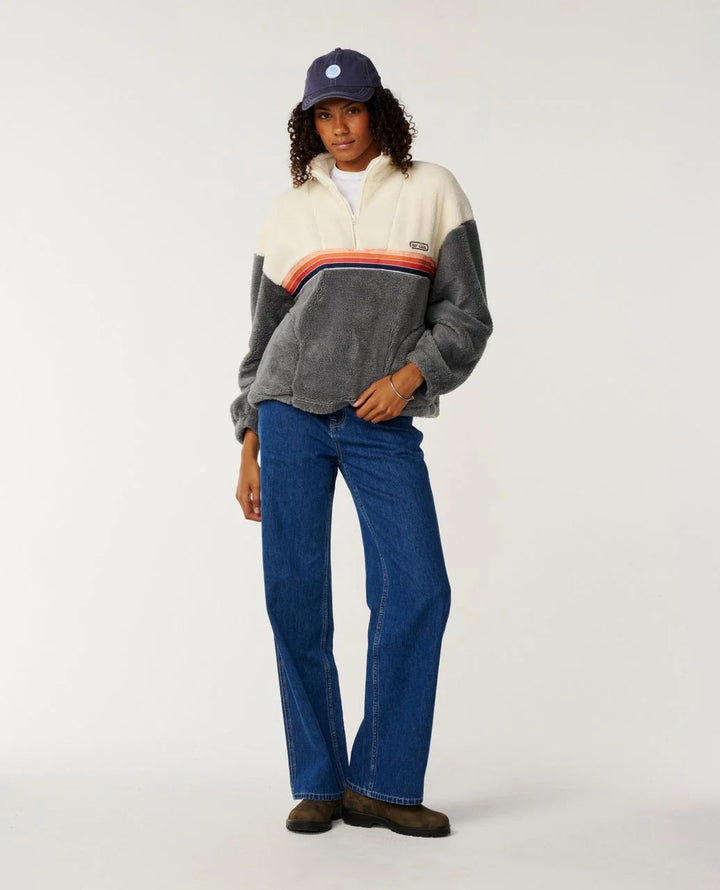 Rip Curl Women's Surf Revival Polar Fleece - Charcoal Grey - Sun Diego Boardshop