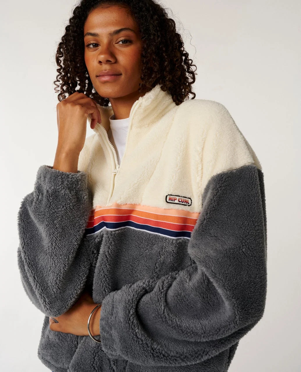 Rip Curl Women's Surf Revival Polar Fleece - Charcoal Grey - Sun Diego Boardshop