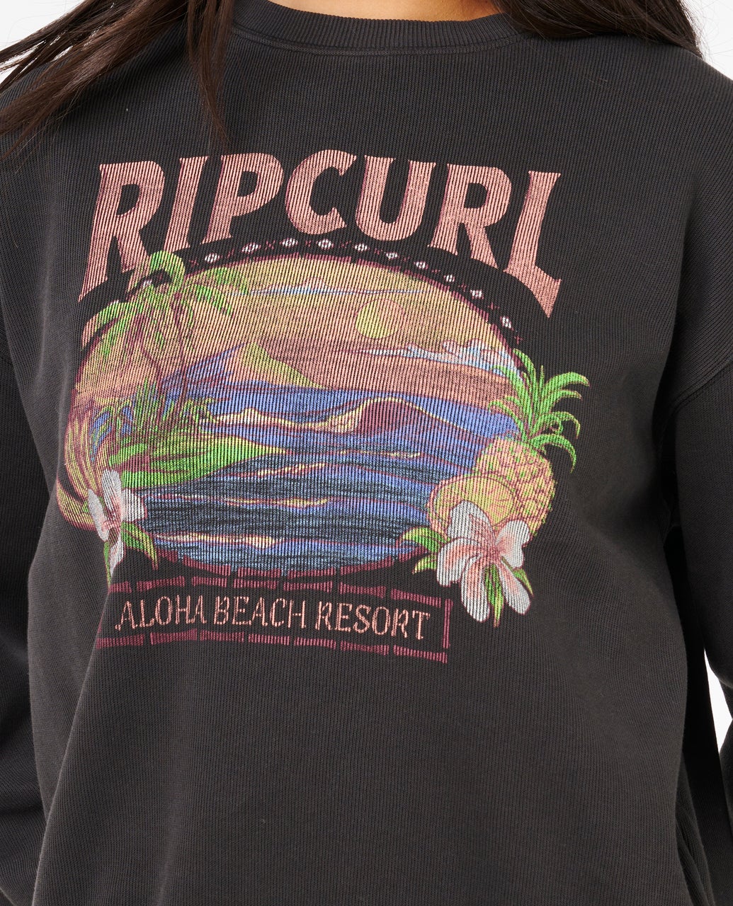 Rip Curl Sunset Relaxed Crew - Washed Black 8264
