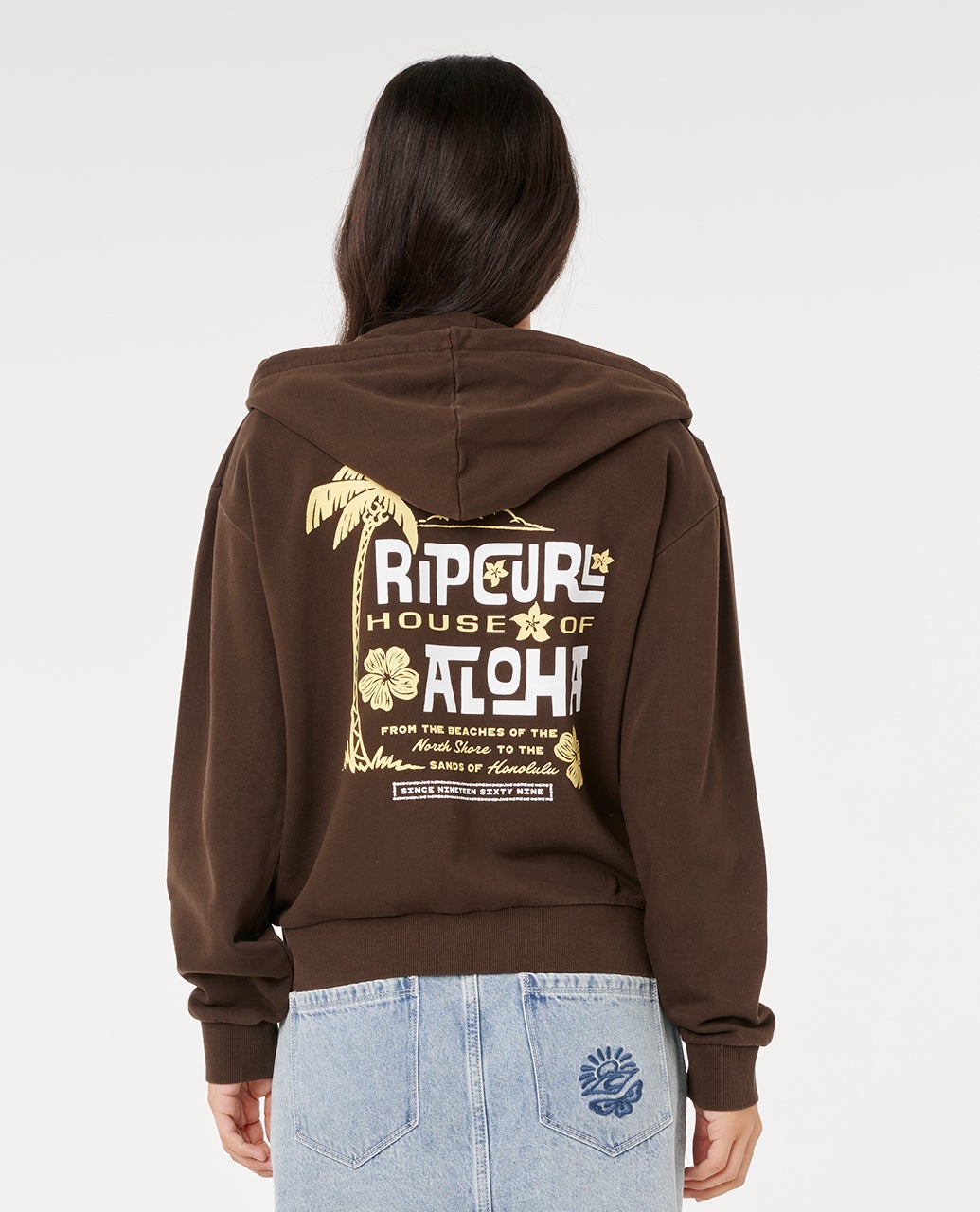 Rip Curl Aloha State Relaxed Zip Through - Brown 0009