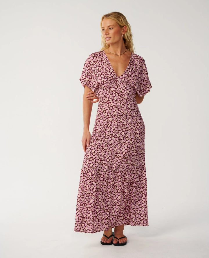 Rip Curl Women's Party Wave Maxi Dress - Dark Plum - Sun Diego Boardshop