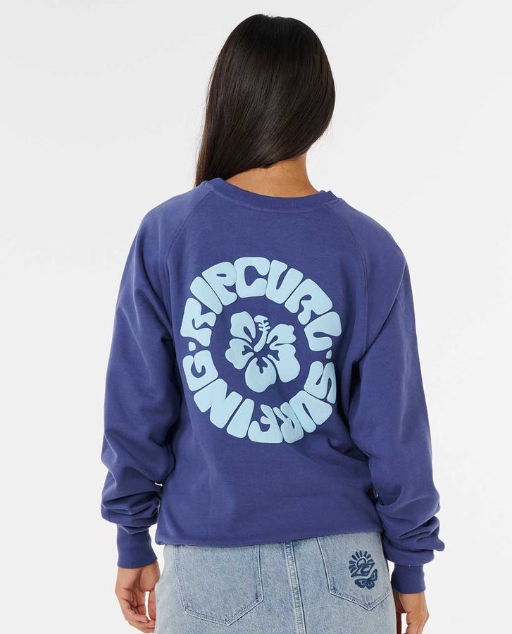 Rip Curl Luxe Surf Raglan Relaxed Crew - Navy 0049 - Sun Diego Boardshop