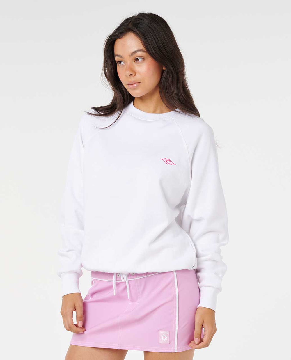 Rip Curl Stephanie Gilmore Curren Relaxed Crew - Optical White 3262 - Sun Diego Boardshop