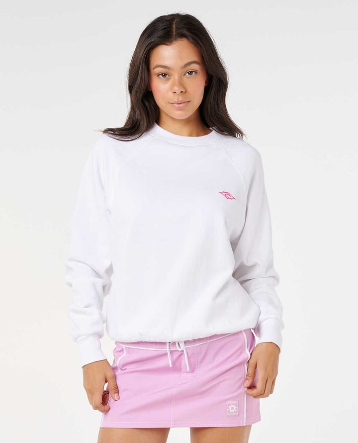 Rip Curl Stephanie Gilmore Curren Relaxed Crew - Optical White 3262