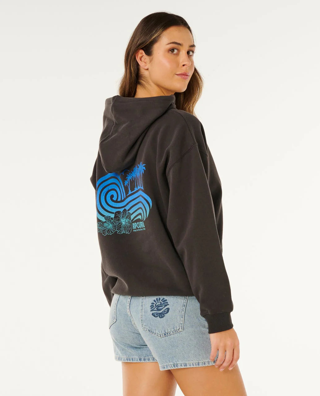 Rip Curl Ocean Break Heritage Hood - Washed Black 8264 - Sun Diego Boardshop