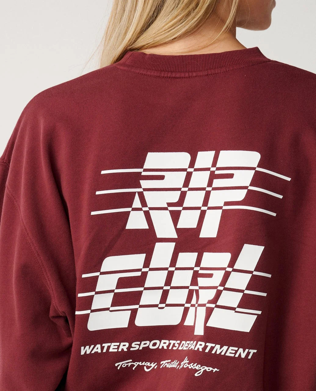 Rip Curl Women's Sports Dept Drop Shoulder Crew - Dark Plum - Sun Diego Boardshop
