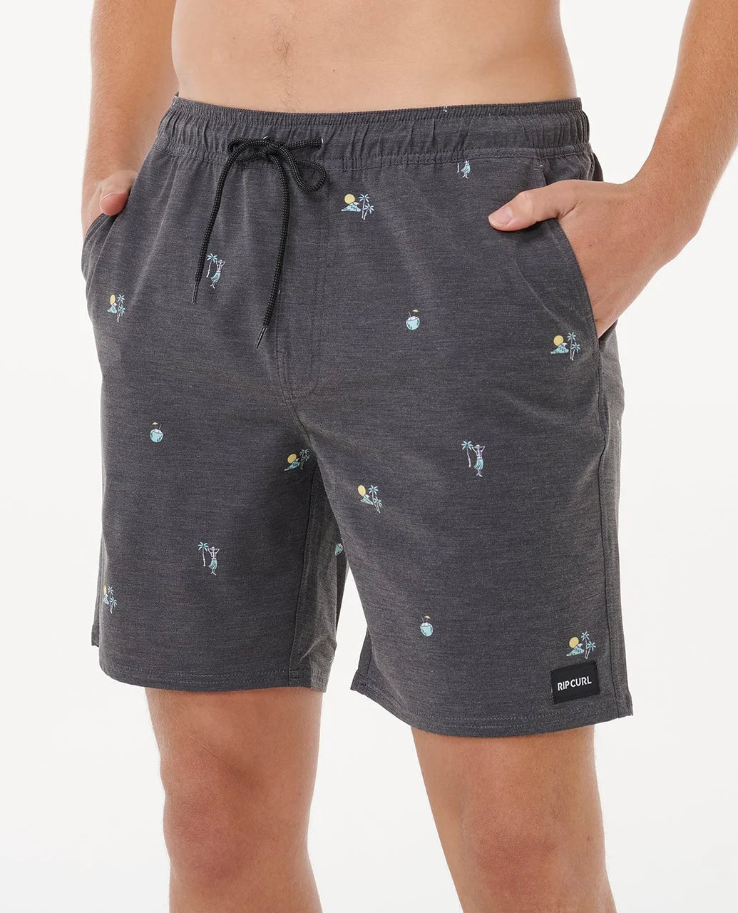 Rip Curl Men's Skelly Breach 18" Volley Boardshort - Black - Sun Diego Boardshop