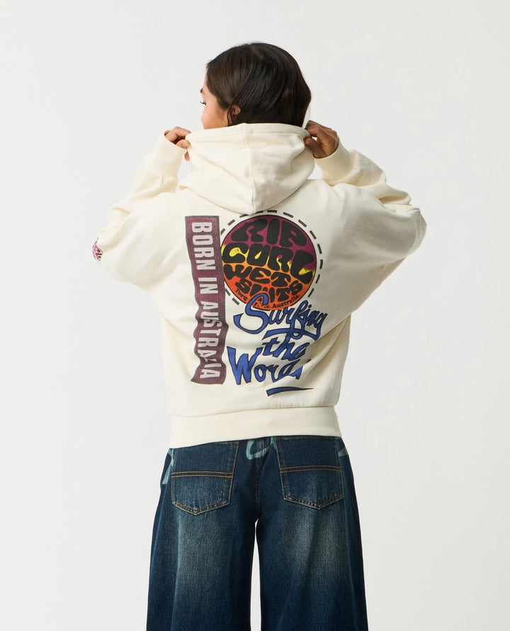 Rip Curl Women's Surf The World Zip Thru - Bone - Sun Diego Boardshop