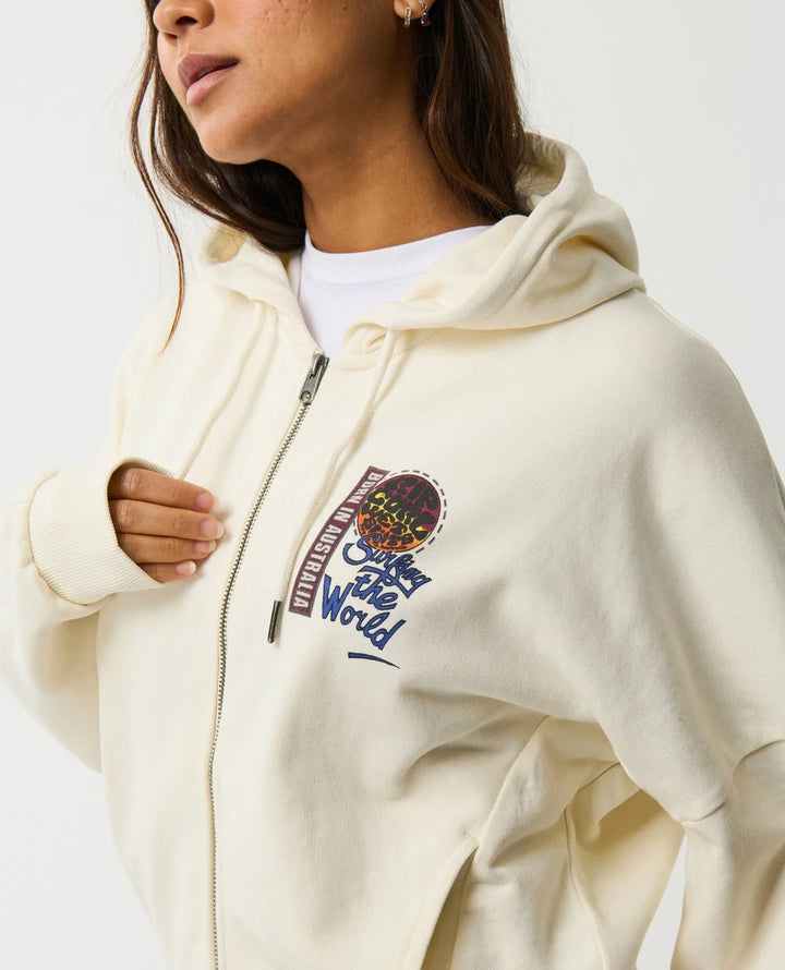 Rip Curl Women's Surf The World Zip Thru - Bone - Sun Diego Boardshop