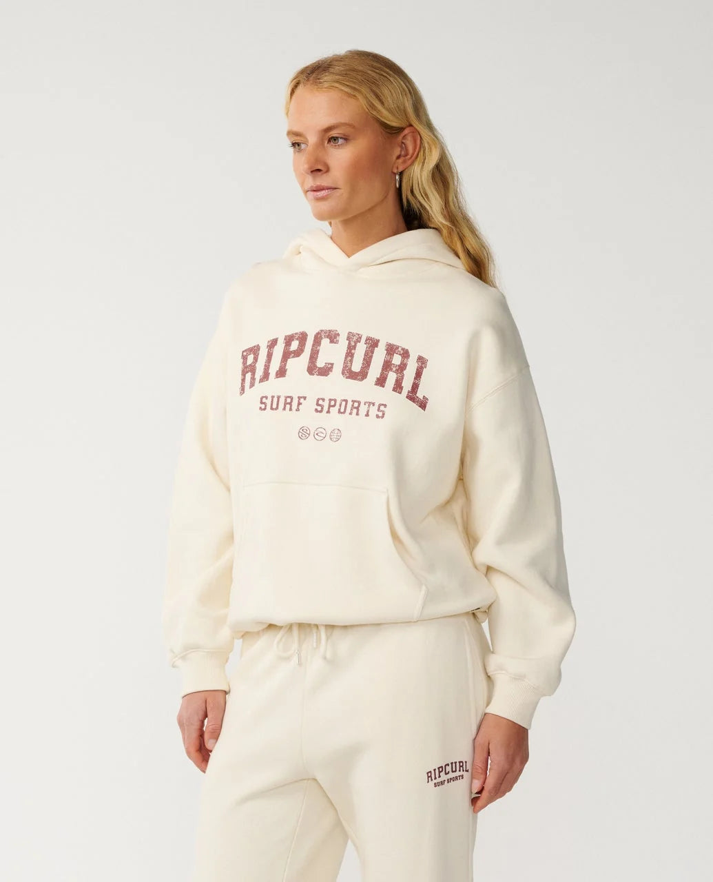 Rip Curl Women's Varsity Sports O/S Hood - Bone