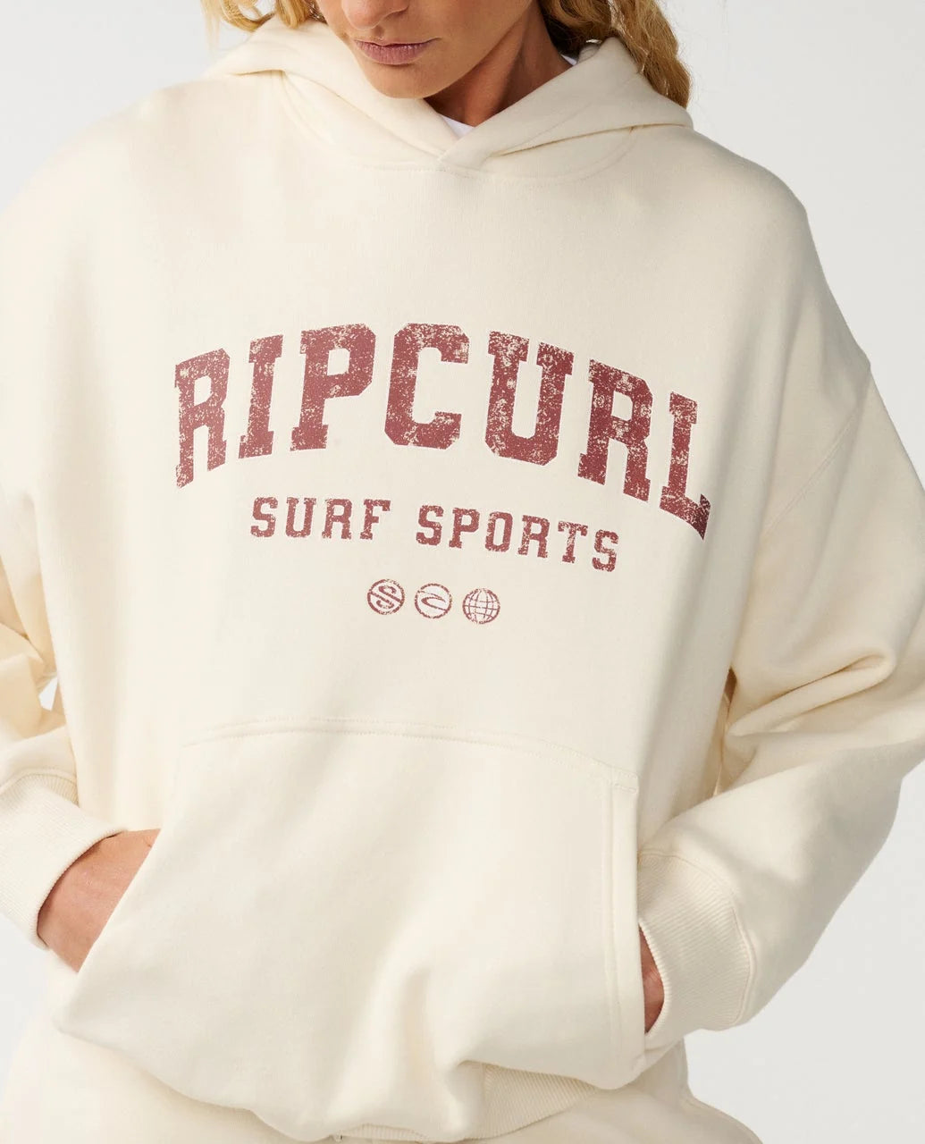 Rip Curl Women's Varsity Sports O/S Hood - Bone