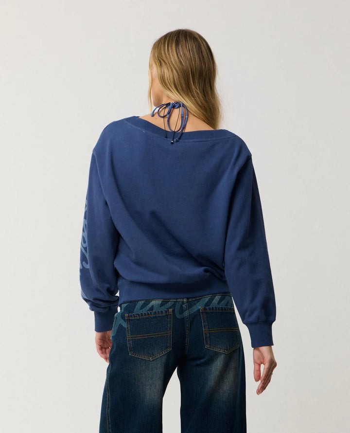 Rip Curl Women's Archive: Off Shoulder Crew - Indigo