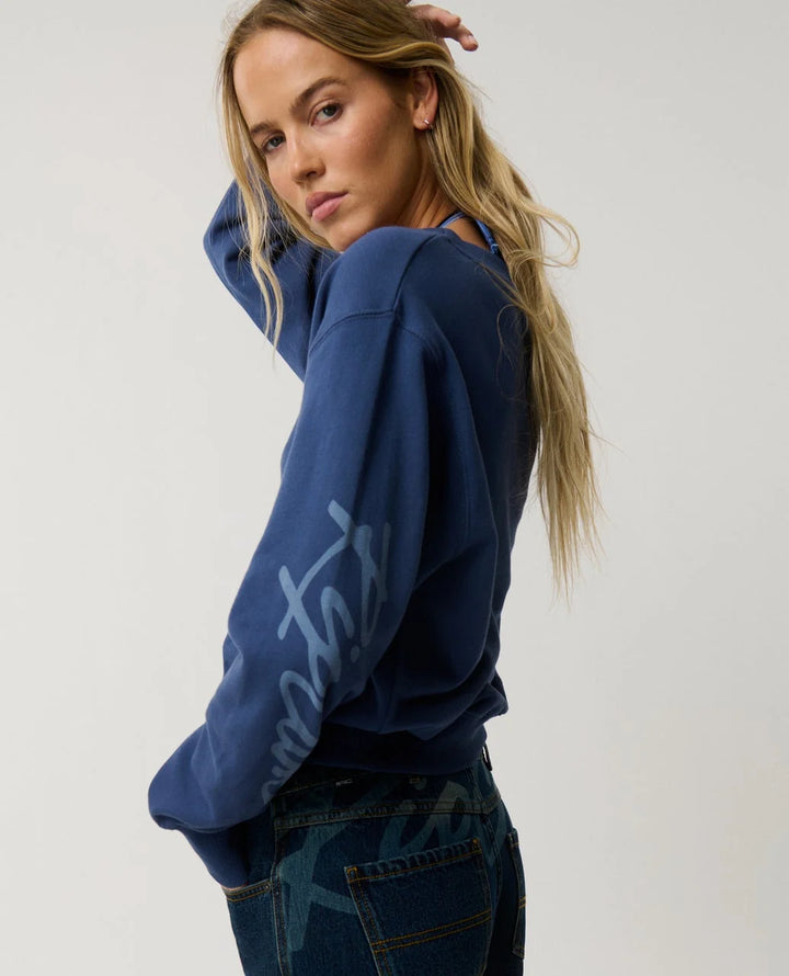 Rip Curl Women's Archive: Off Shoulder Crew - Indigo