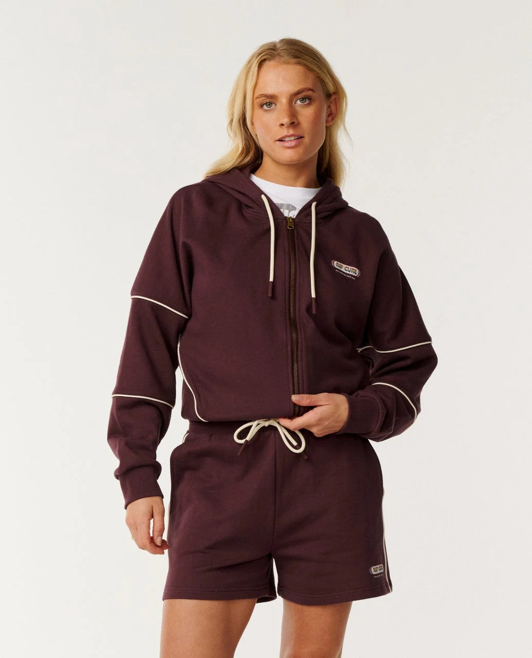Rip Curl Women's Since 1969 Drop Shoulder Zip Through - Fudge - Sun Diego Boardshop