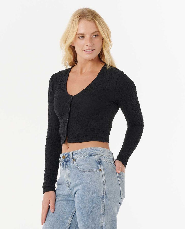 Rip Curl Sunset Luau Texture Long Sleeve Tee - Black 0090 - Sun Diego Boardshop