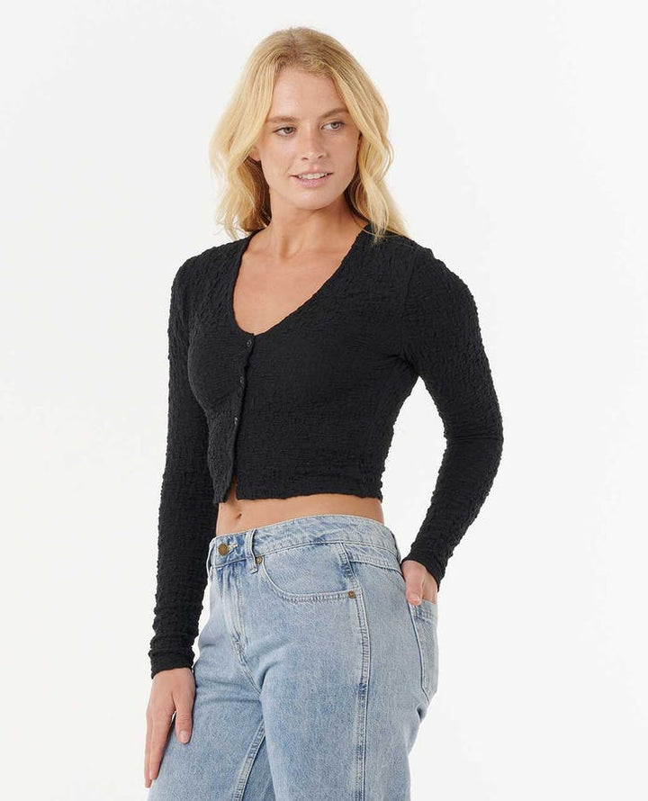 Rip Curl Sunset Luau Texture Long Sleeve Tee - Black 0090 - Sun Diego Boardshop