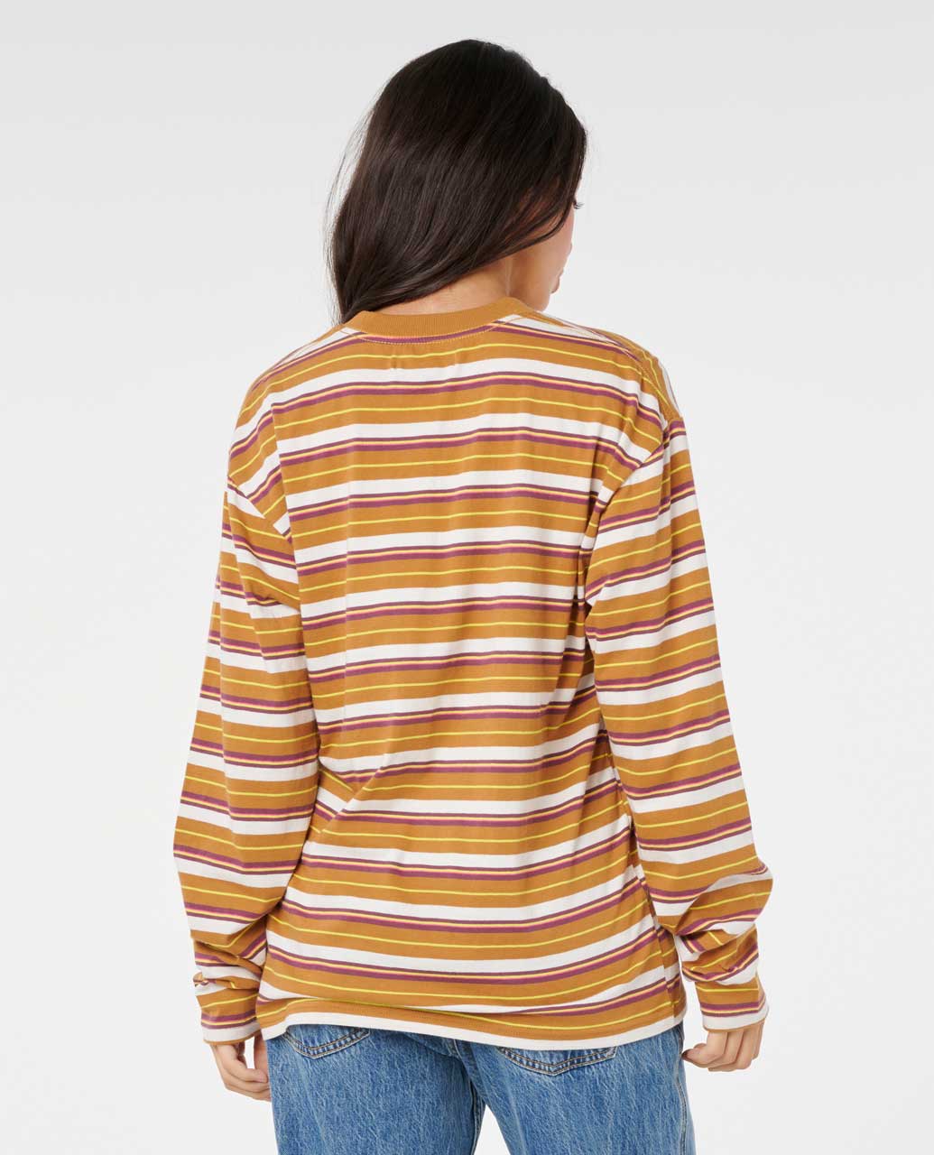 Rip Curl Stephanie Gilmore Stripe Og Long Sleeve Tee - Tan 1046
