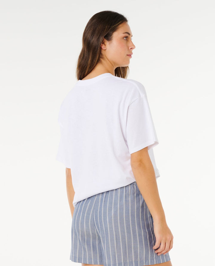 Rip Curl Poolside Heritage Tee - Optical White 3262 - Sun Diego Boardshop
