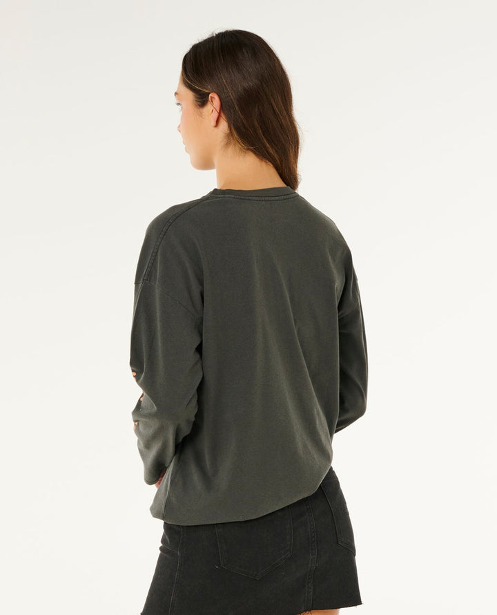 Rip Curl Pacific Coast Heritage Long Sleeve Tee - Washed Black 8264 - Sun Diego Boardshop