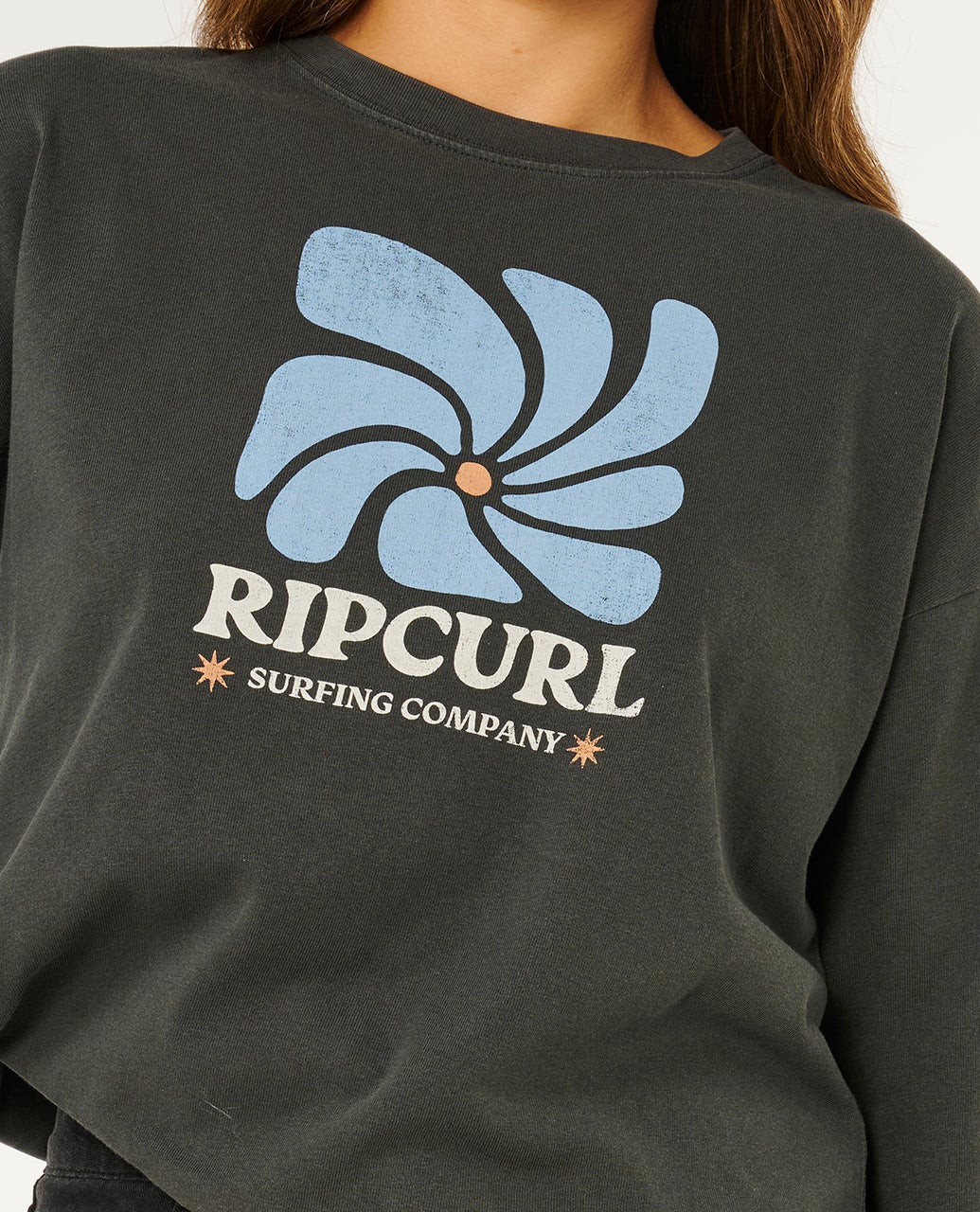 Rip Curl Pacific Coast Heritage Long Sleeve Tee - Washed Black 8264 - Sun Diego Boardshop