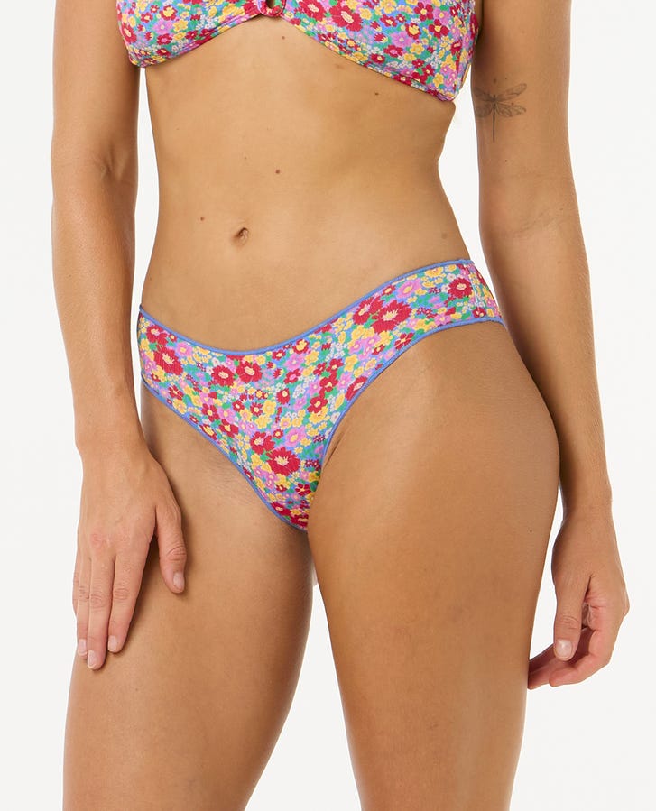 Rip Curl Las Flores Cheeky Coverage Hipster Bikini Bottom - MULTICO - Sun Diego Boardshop