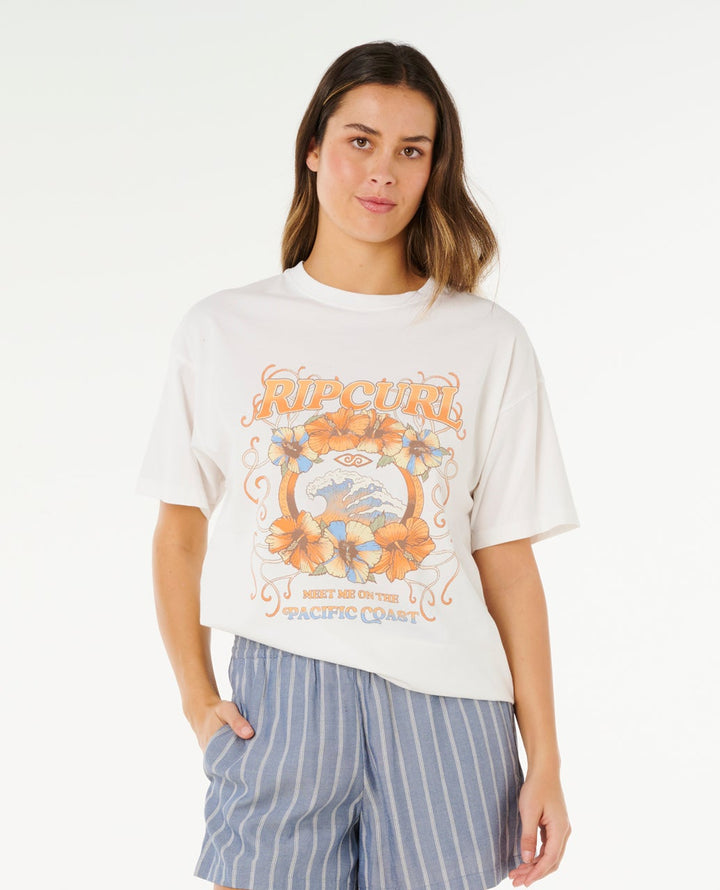 Rip Curl Pacific Coast Heritage Tee - Bone 3021 - Sun Diego Boardshop