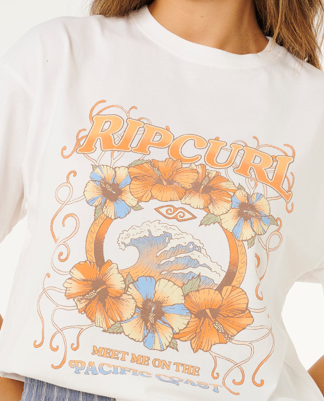 Rip Curl Pacific Coast Heritage Tee - Bone 3021 - Sun Diego Boardshop