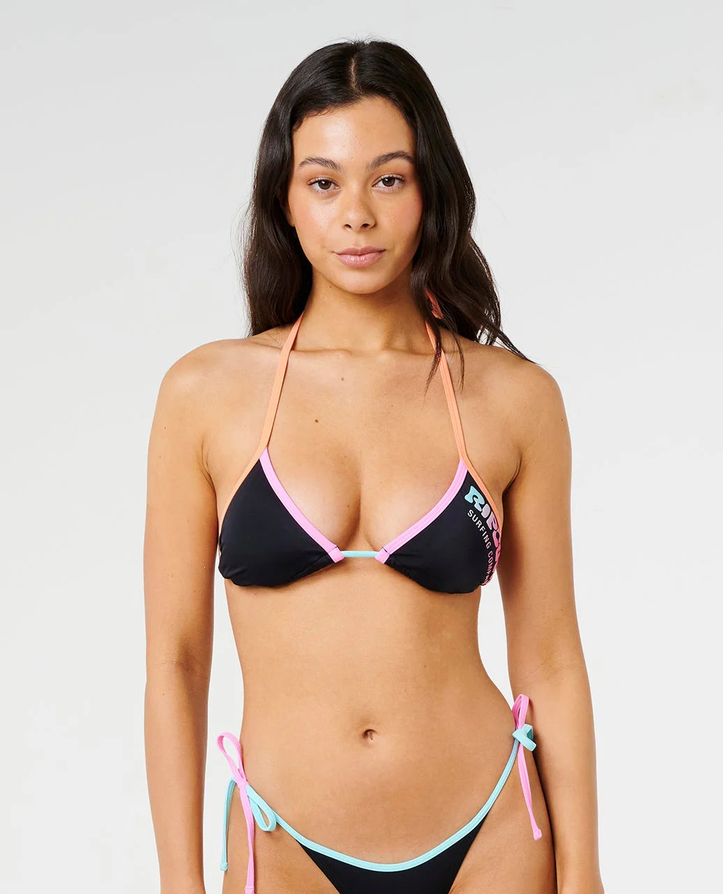 Rip Curl Women's Surf Puff Sliding Tri Bikini Top - Black - Sun Diego Boardshop
