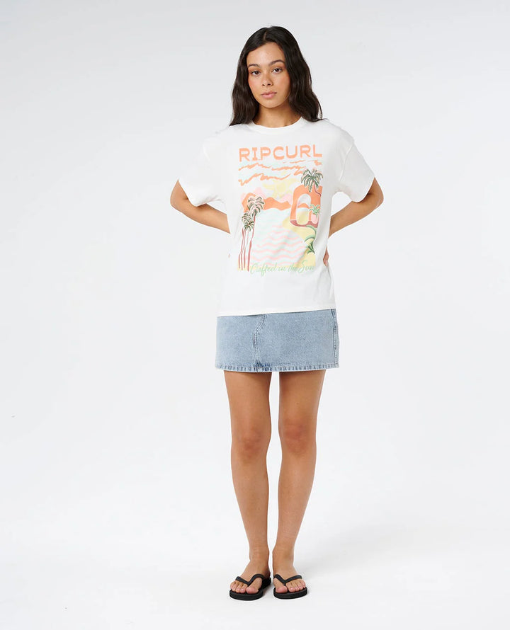 Rip Curl Women's Half Moon Bay Relaxed Tee - Bone - Sun Diego Boardshop