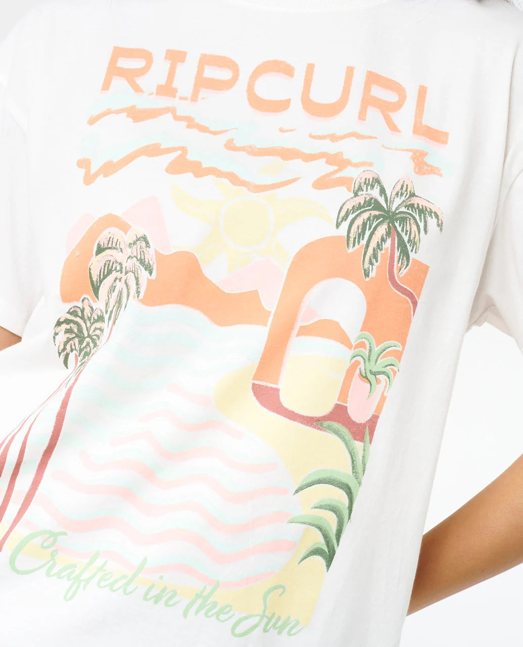 Rip Curl Women's Half Moon Bay Relaxed Tee - Bone - Sun Diego Boardshop